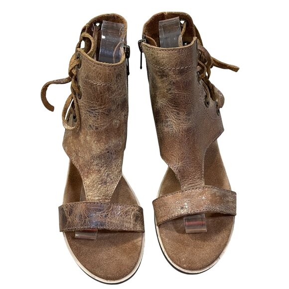 Diba True Day Camp Leather Sandal Lace-Up Size 7.5 (READ) Brown Gladiator - Picture 2 of 12